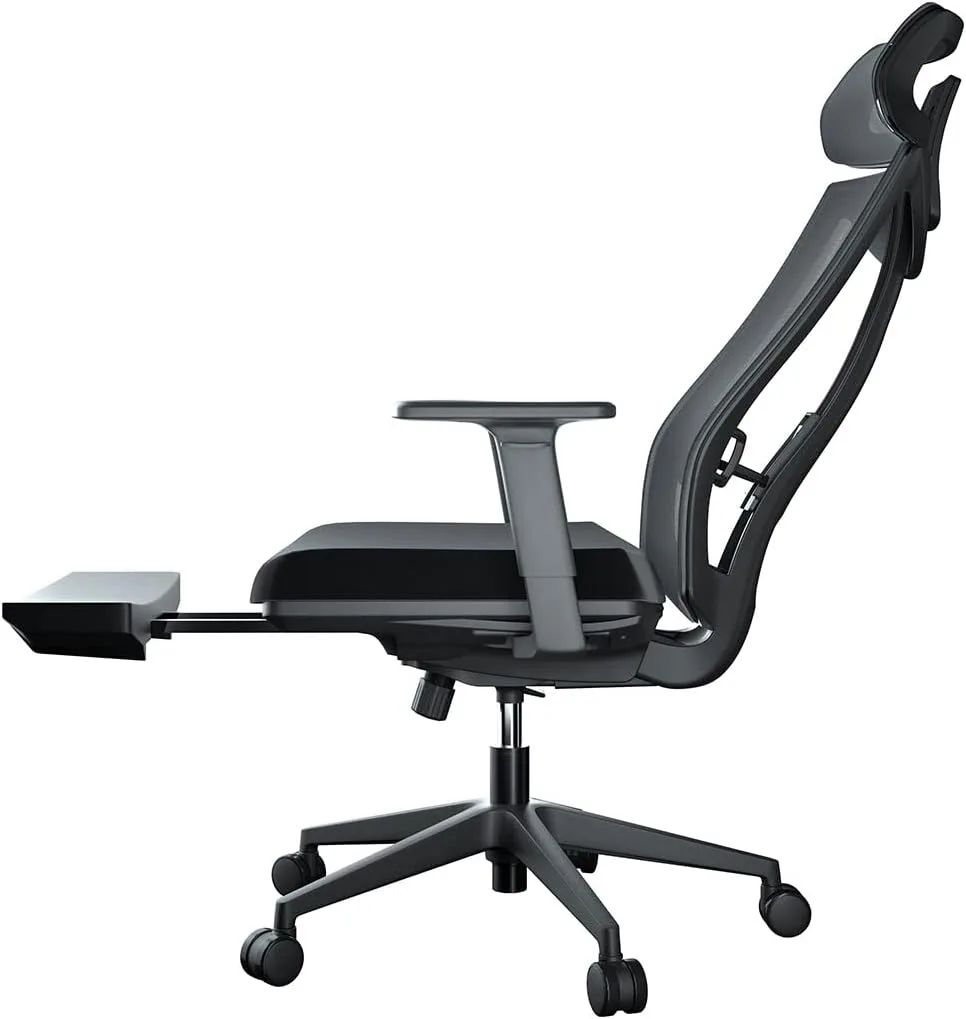 Cadeira Ergonômica PCYES Office B7 - apoio de pernas retrátil - Melhores cadeiras de escritório 2025