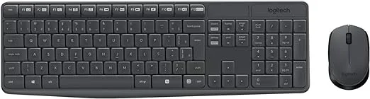 Combo Teclado e Mouse sem fio Logitech MK220 com Design Compacto, Conexão USB, Pilhas Inclusas e Layout ABNT2