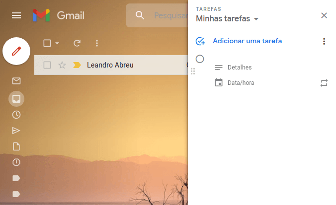 Criar uma tarefa no Gmail