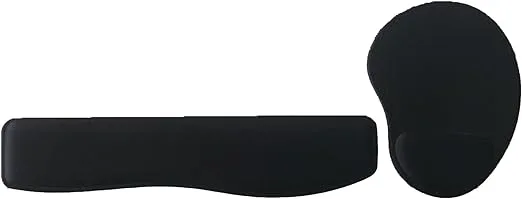 Kit Mouse Pad e Apoio Teclado Ergonômico | Click Mousepad (Preto)