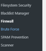 brute force menu wp security