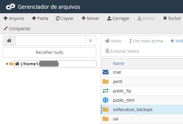 softaculous_backups gerenciador de arquivos