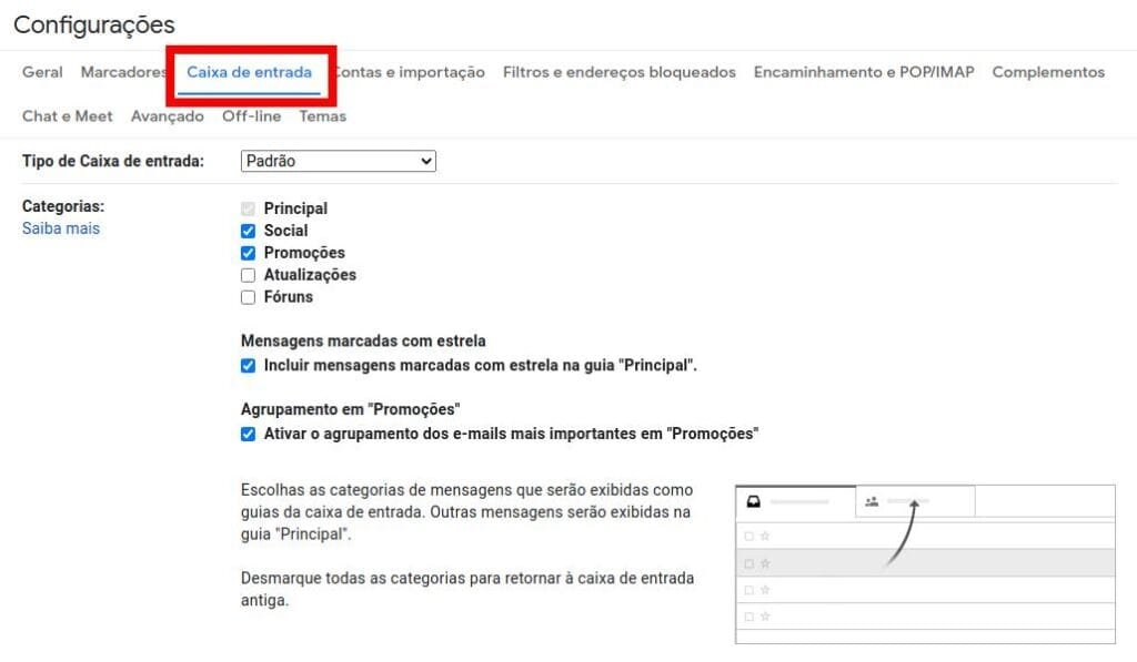 Como usar o Gmail: personalizar a caixa de entrada