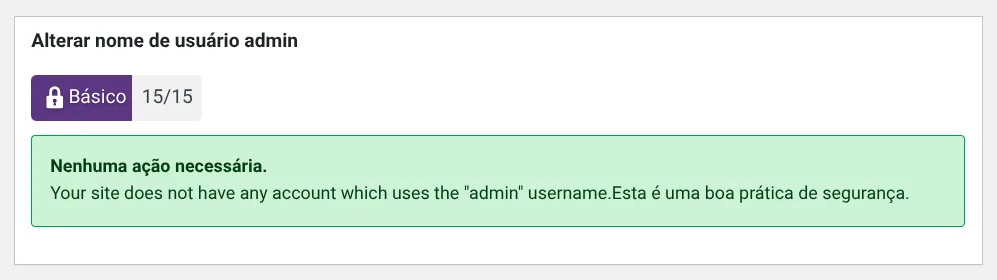 alterando nome do administrador all in one security