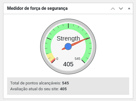 dashboard após configurar all-in-one wp security & firewall