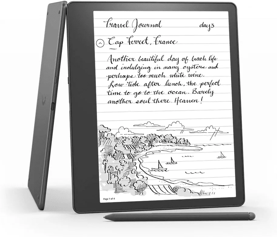 Kindle Scribe, único Kindle que permite fazer anotações, desenhos ou lembretes diretamente nos livros e documentos.