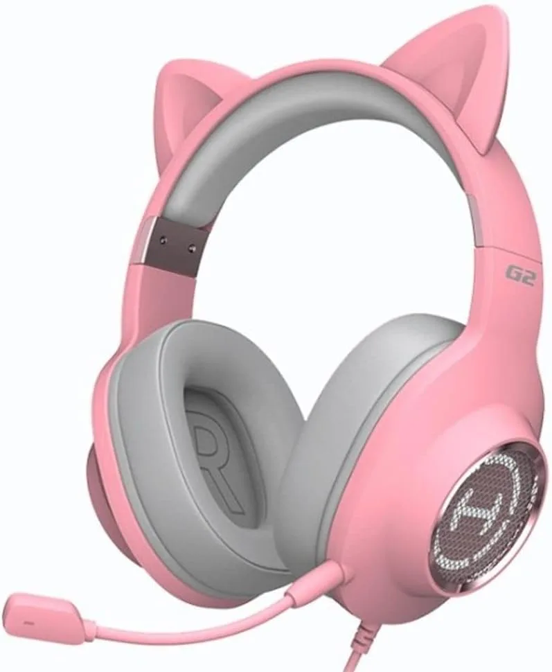 Headset Edifier 2 II Pink Cat - Headset rosa com orelha de gato