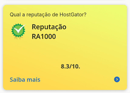 Hostinger no Reclame Aqui - Reputação RA1000 (8.3/10)