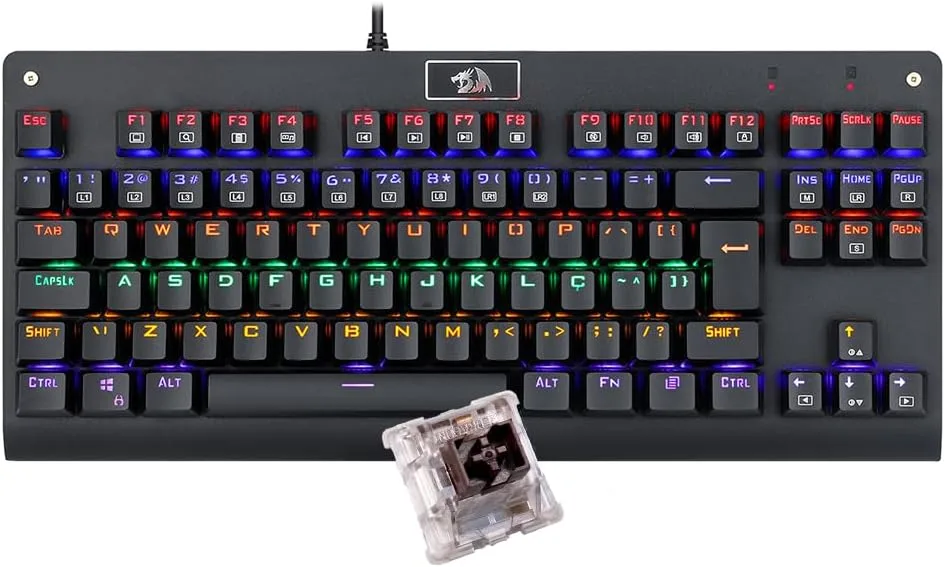 Teclado mecânico Redragon K568R Dark Avenger