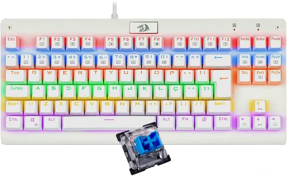 Teclado mecânico Redragon K568W-R - Teclado mecânico mais barato - Teclado mecânico bom e barato