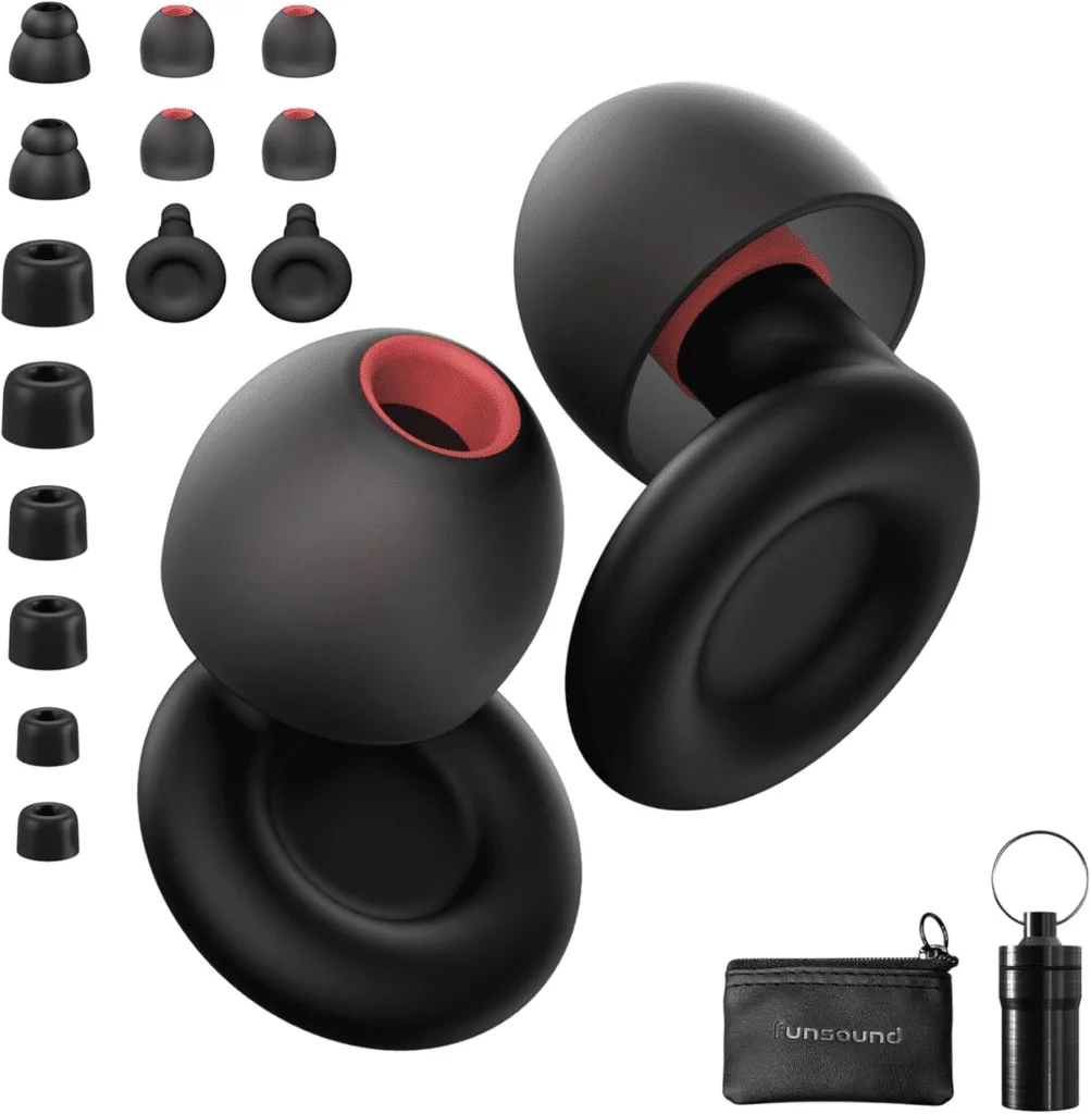 Tampões de ouvido para redução de ruído para dormir, reutilizáveis, shows, foco, viagens, trabalho, alta fidelidade FUN SOUND