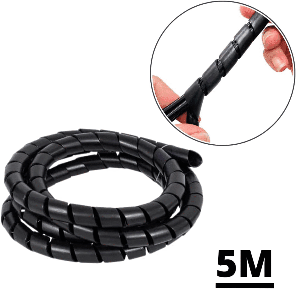 Fio de plástico espiral para organizar cabos e fios