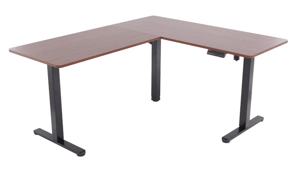Mesa com regulagem de altura Comfy ErgoLift Pro com tampo em L
