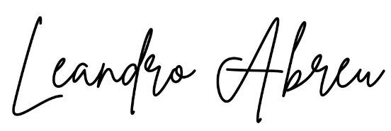 Leandro Abreu assinatura ilustrativa - SEO, WordPress, Marketing, Google, ergonomia, cadeira ergonômica, home office
