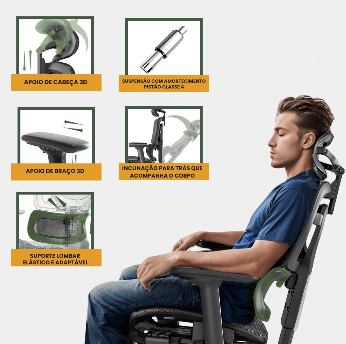 Cadeira ergonômica Mônaco Bt07, melhor cadeira ergonômica custo-benefício