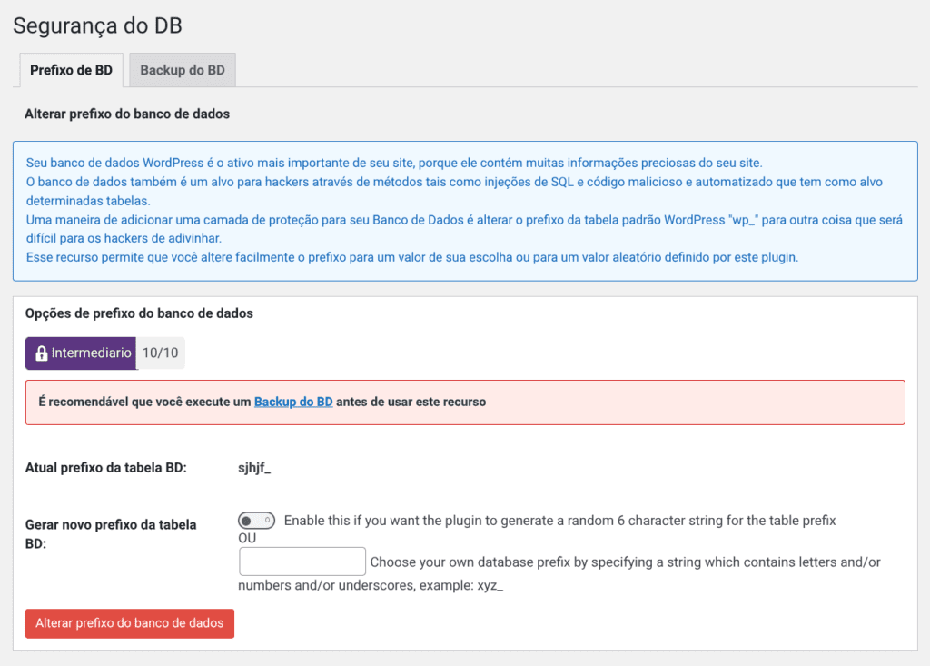 Segurança do BD - AIOS