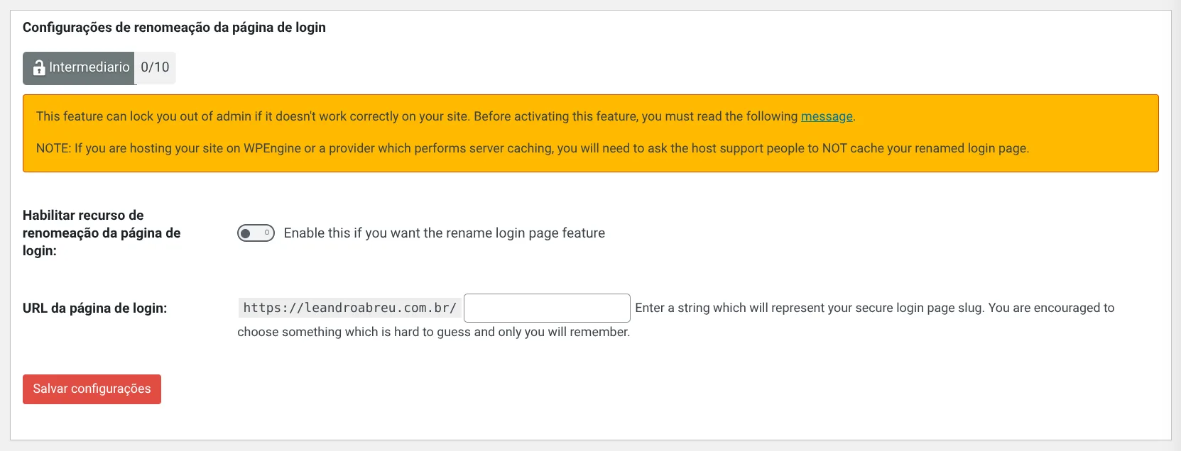 rename login page wp security