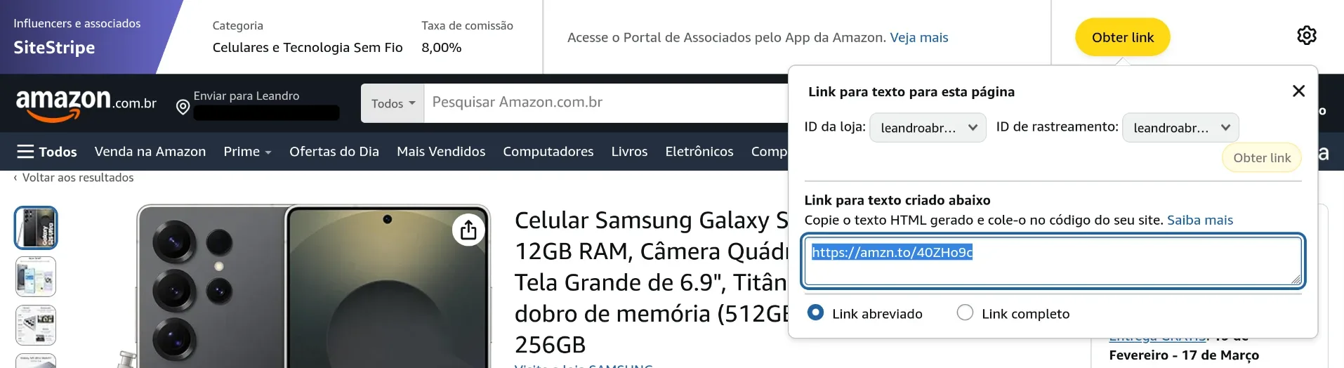 Criar link de afiliado na Amazon pelo Site Stripe