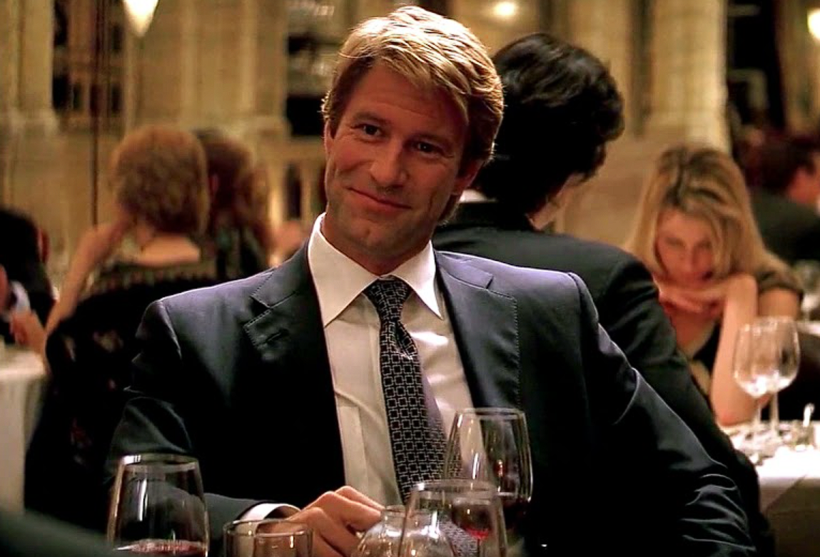 Aaron Eckhart, como Harvey Dent em "Batman: O Cavaleiro das Trevas"